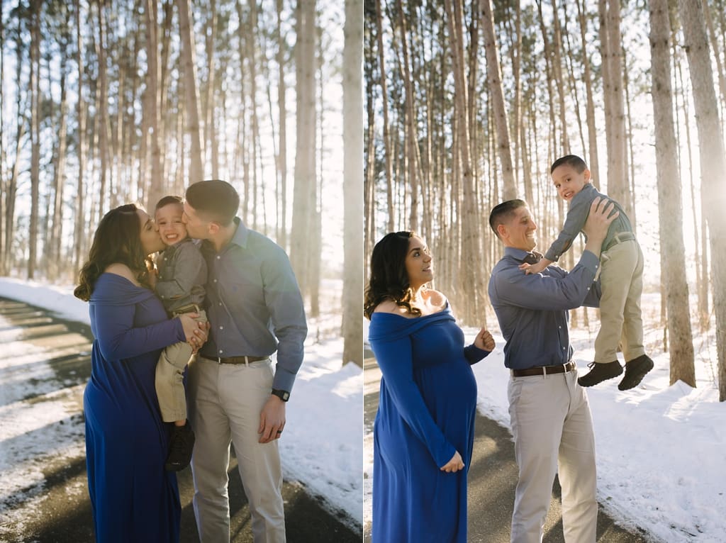expecting couple celebrates with son