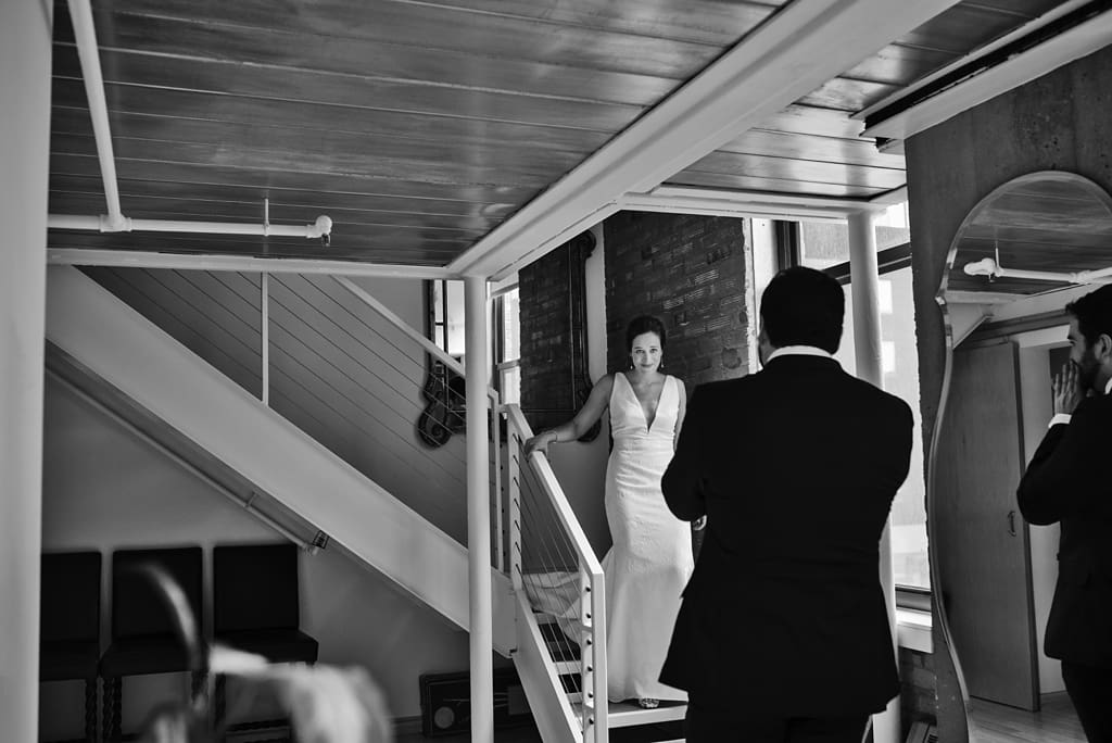 first look happening midday during the day of wedding timeline